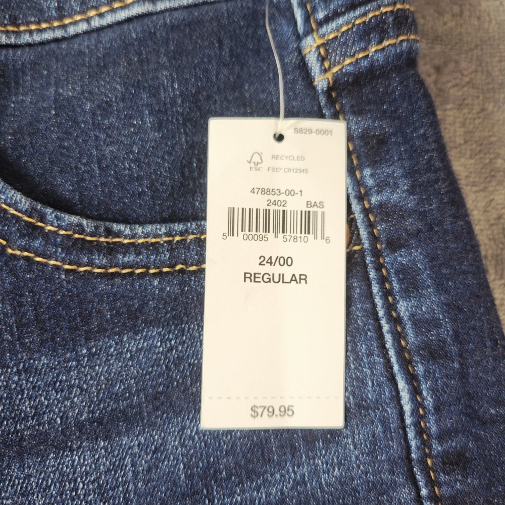 Gap True Skinny High Rise Jeans Dark Indigo Wash 24 00 Regular Everyday NEW - Picture 3 of 10